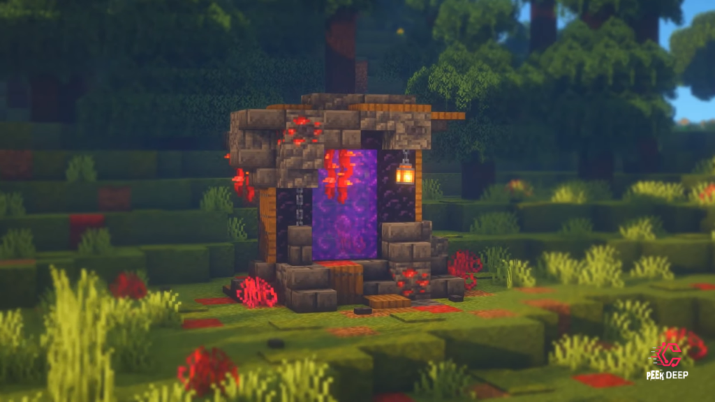 nether portal - top 5 best nether portal designs minecraft ! In Minecraft, Nether Portals are used to switch from overworld to nether world. In order to build a nether portal you have to place obsidian blocks in vertical and rectangular fashion(Min 4x5 & Max 23x23).