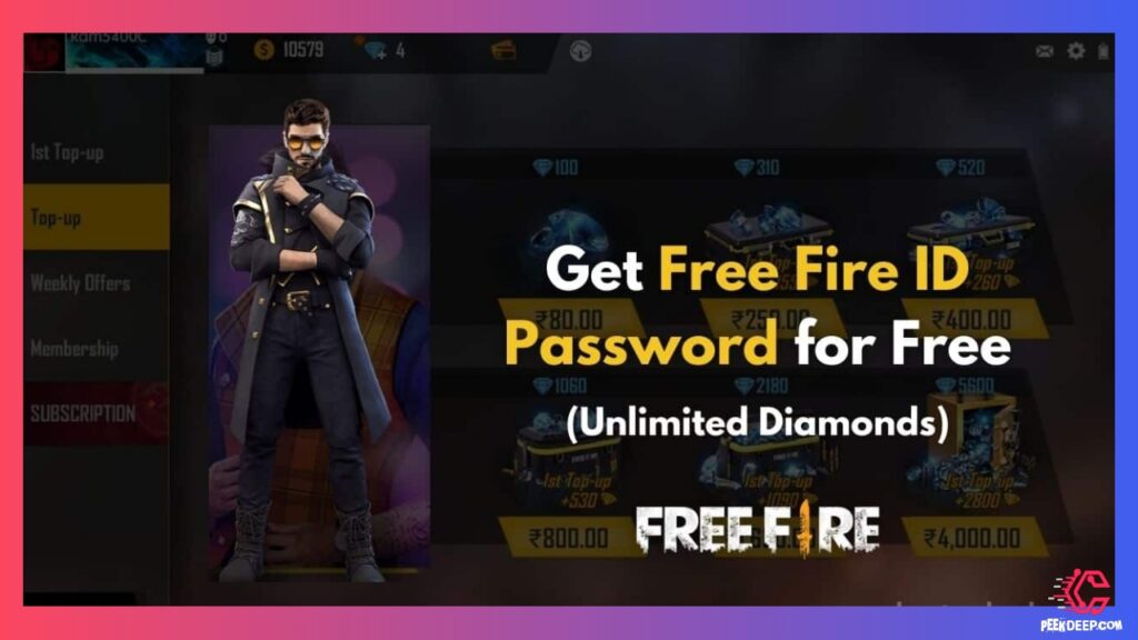 [New] Free Fire ID And Password 2022 Free 10,000 Diamonds peekdeep.com
