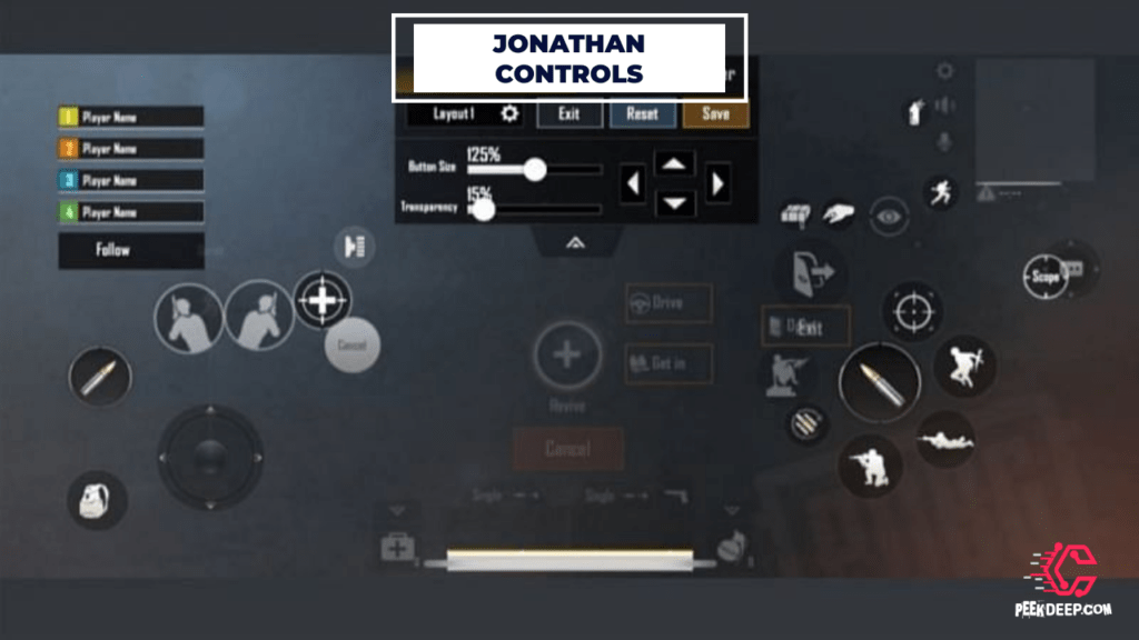 Jonathan gaming Control Layout:-