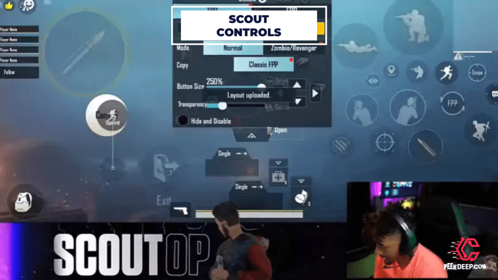 Scout Control Layout