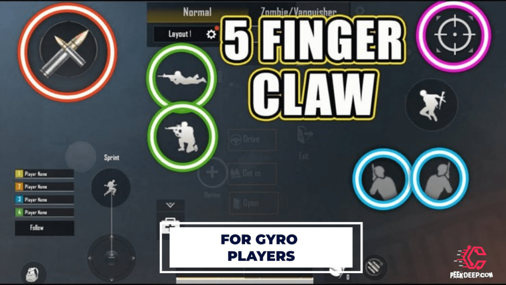 BEST FIVE FINGER CLAW CONTROL LAYOUT FOR BGMI/PUBG MOBILE + SENSITIVITY SETTINGS for gyroscope player