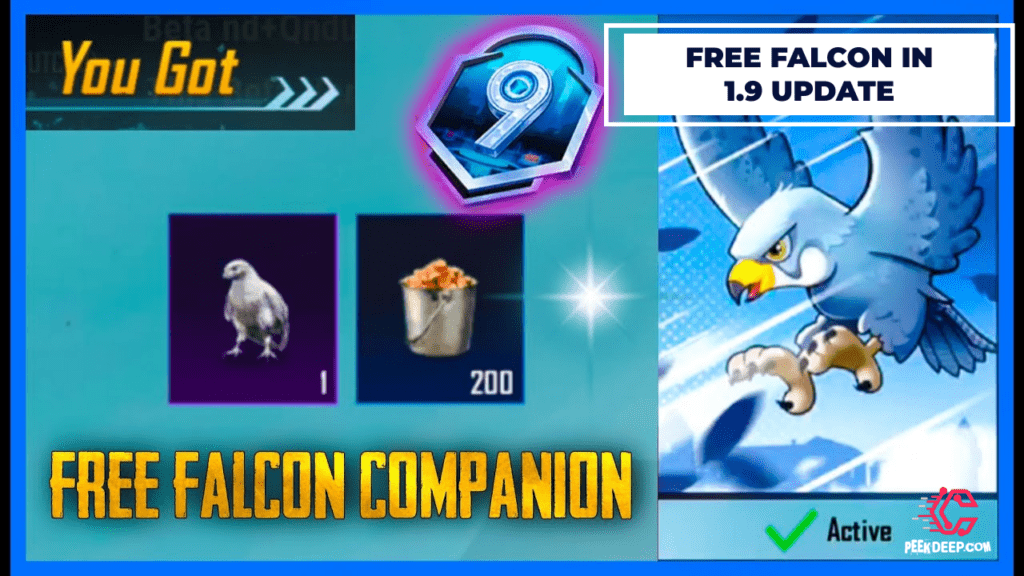 Free Falcon Companion in BGMI/PUBG Mobile in 1.9 Update