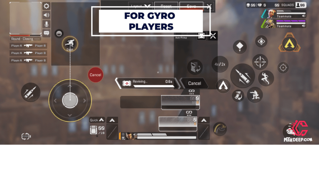 Best 2 finger control layout and sensitivity with Gyroscope for Apex Legends Mobile in 2023 These are the best controls & sensitivity settings for apex legends mobile. I have made this perfect setup by experimenting with my device.