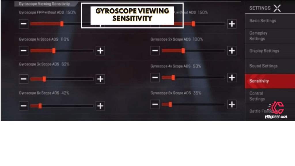 Best Gyroscope Viewing Sensitivity for 4-Finger Claw For Apex Legends Mobile
