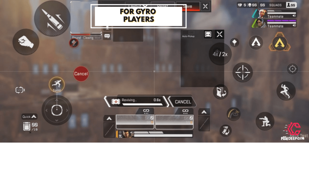 Best three Finger claw Control layout For apex legends mobile for gyro players