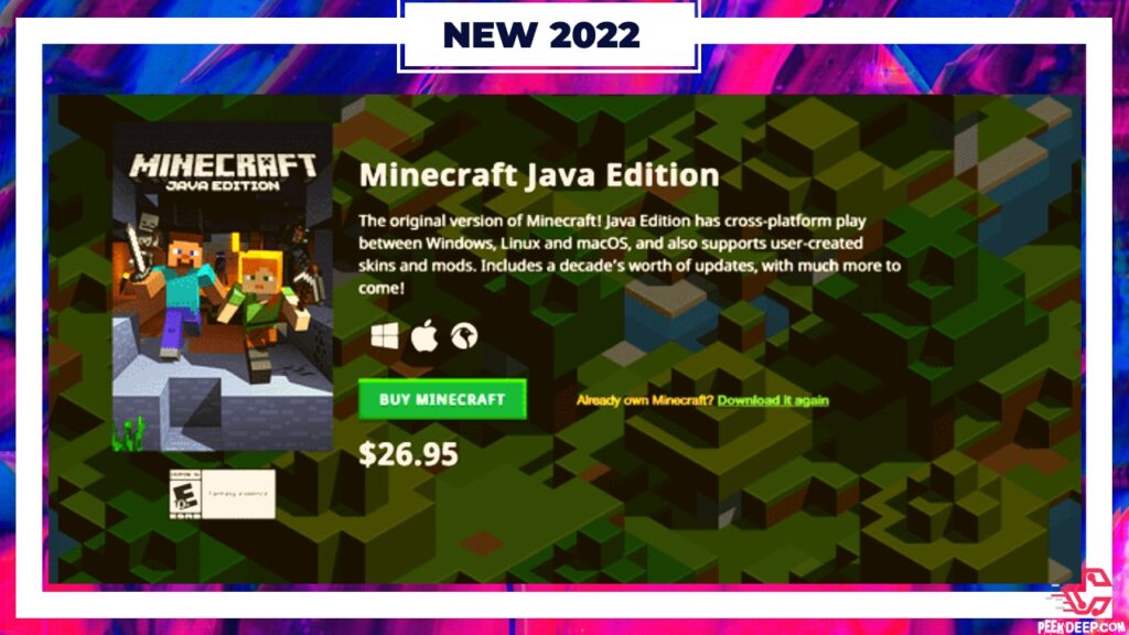 Minecraft Java edition redeem code