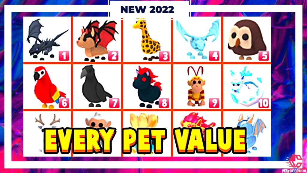 adopt me trading values pet values list
