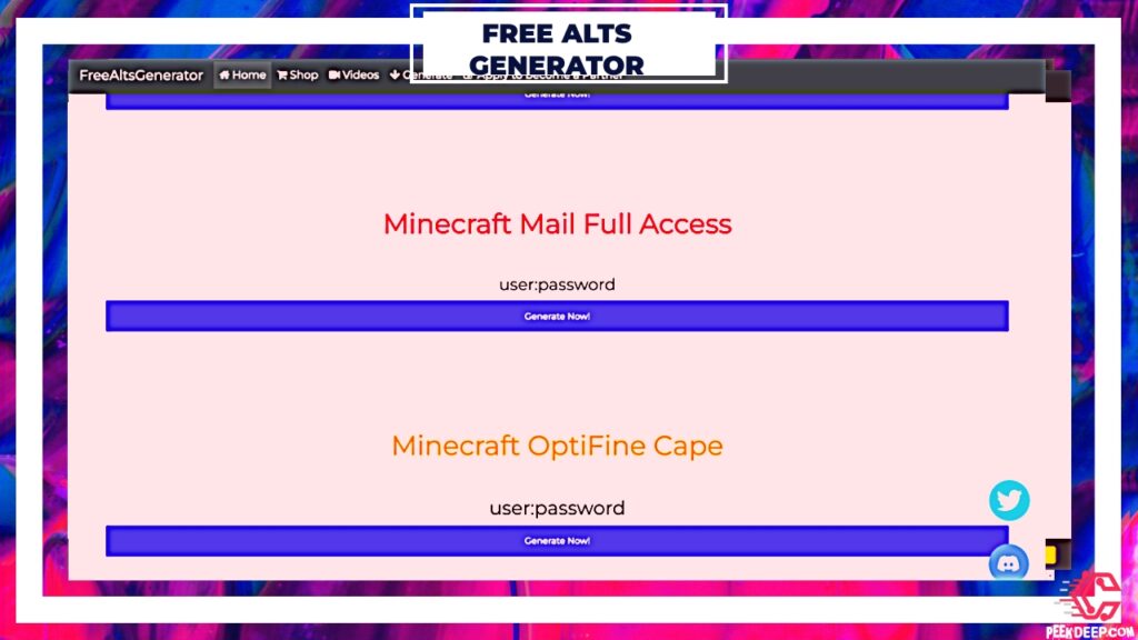 FreeAltsGenerator For Minecraft Accounts