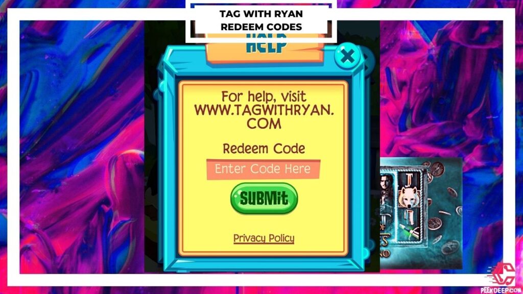 Tag with Ryan Redeem Code 2022 Free Unlimited Pizza!