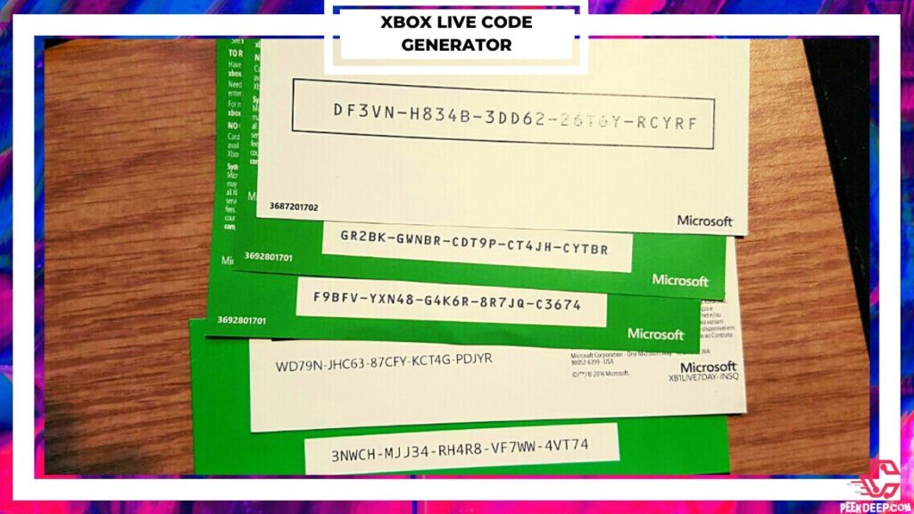 Free Xbox Live Codes Generator 2022 