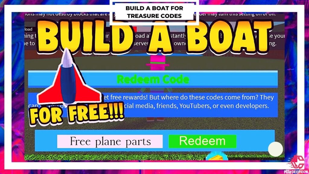 Build a Boat for Treasure codes 2022