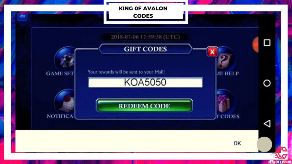HOW TO REDEEM GIFT CODES IN KING OF AVALON 2022?