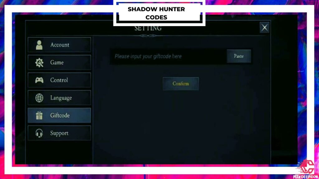 HOW TO USE GIFT CODES IN SHADOW HUNTER LOST WORLD?
