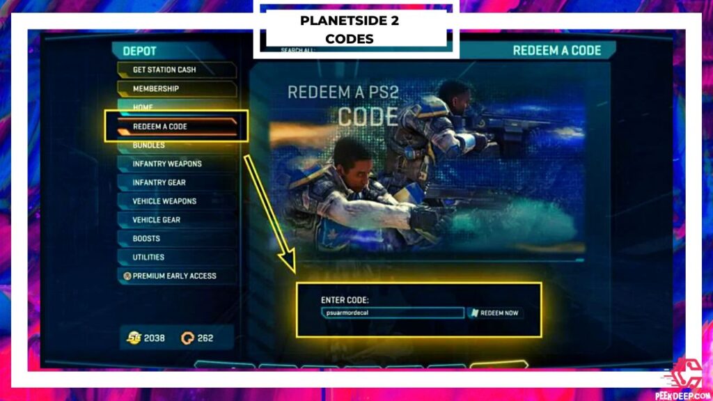 How to Redeem Codes in PlanetSide 2