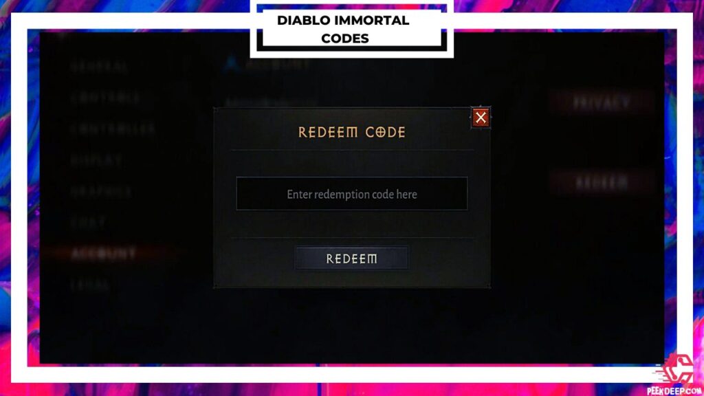 How to redeem Diablo Immortal Codes