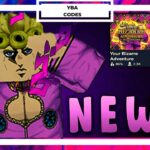 [Updated Today] Your Bizarre Adventure Codes (Dec 2022) New! All of the working Your Bizarre Adventure Codes 2022 in one place! Bizarre Studios' Roblox Game - Redeem these codes to earn exclusive and...