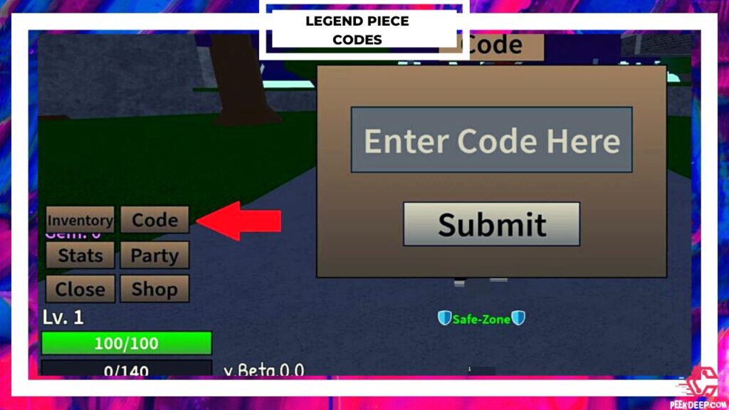 How to redeem codes in Legend Piece?