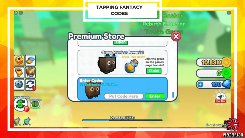 How to Obtain and redeem Tapping fantasy codes?